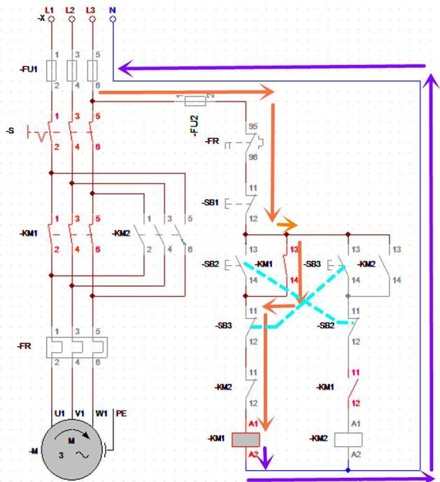 電工證報考條件-三相交流電動機正反轉互鎖電路的分析